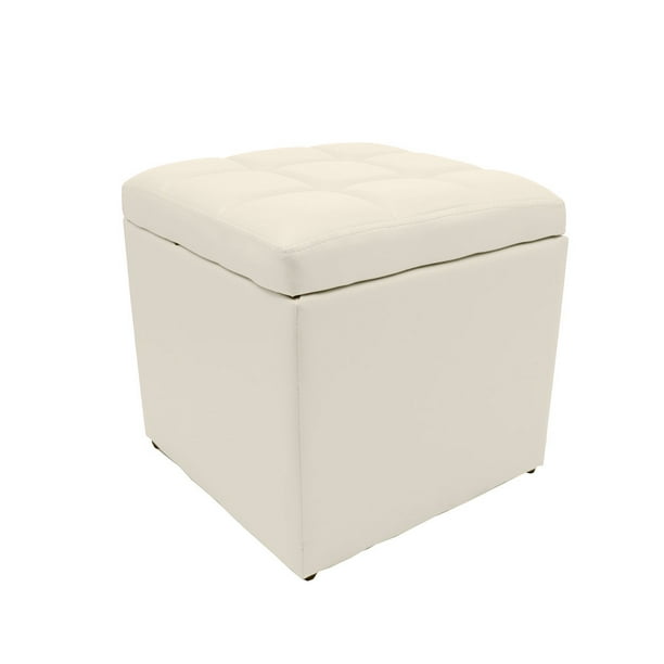 Color : #10 QTQHOME Square Faux Leather Tufted Cube Storage Ottoman Bench Footstool Living Room Bedroom Stool 